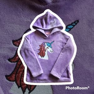 🛍 Girls 🦄  fleece pullover with gray leggings